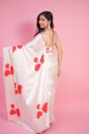 Customised Heart Satin One Minute Satin Saree