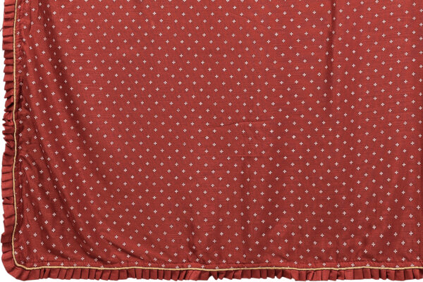 Maroon Polka Dot Saree with Gold Border