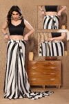 Black and White Silk Ready to Wear Saree