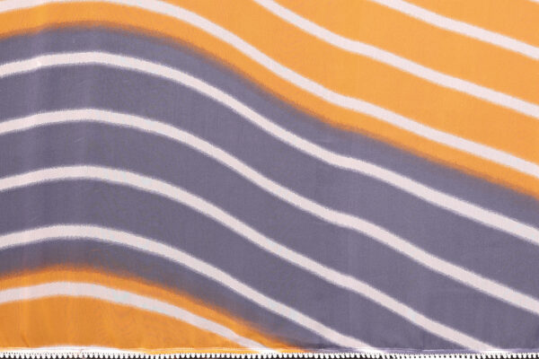 Orange and Blue Striped Leriya Ready to Wear Saree