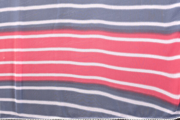 Pink and Cool Blue Striped Leriya Ready to Wear Saree