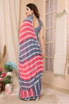 Pink and Cool Blue Striped Leriya Ready to Wear Saree